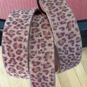 ON wide leopard print belt